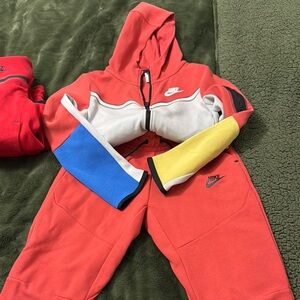 Nike Kids Red and White Bottoms